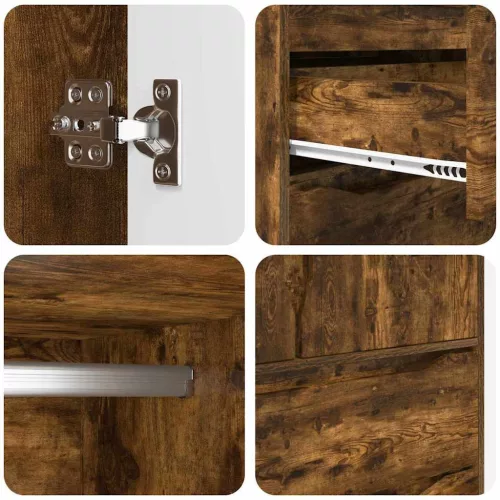  Fürdőszoba Székény Füstölt tölgy 79,5 x 49 x 156 cm Faanyag