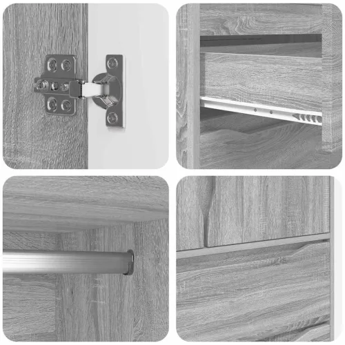  Fürdőszoba Székény Szürke Sonoma 79,5 x 49 x 156 cm Faanyag