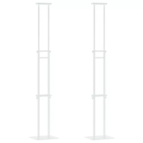  Kiállító Állvány 2 pcs Fehér 30 x 24 x 208 cm Vas