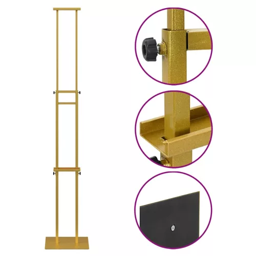  Kiállító Állvány 2 pcs Arany 30 x 24 x 208 cm Vas