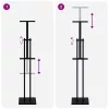  Kiállító Állvány 2 pcs Fekete 26.5 x 26.5 x 127 cm Vas