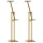  Kiállító Állvány 2 pcs Arany 26.5 x 26.5 x 127 cm Vas