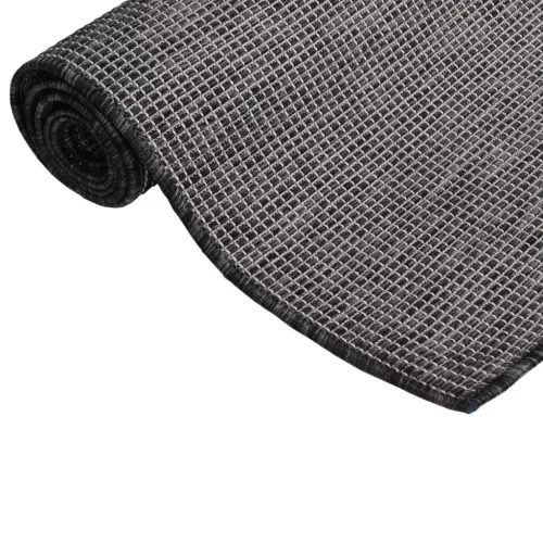 szürke lapos szövésű kültéri szőnyeg 200 x 280 cm