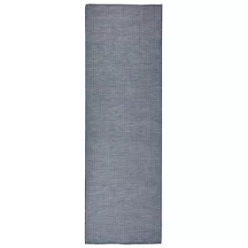  kék lapos szövésű kültéri szőnyeg 80 x 250 cm