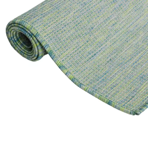  türkizkék lapos szövésű kültéri szőnyeg 160 x 230 cm