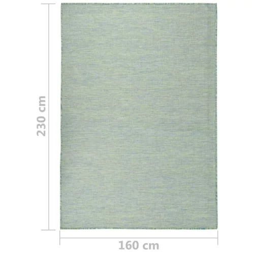  türkizkék lapos szövésű kültéri szőnyeg 160 x 230 cm