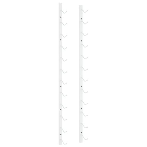  fehér vas falra szerelhető bortartó állvány 12 palacknak