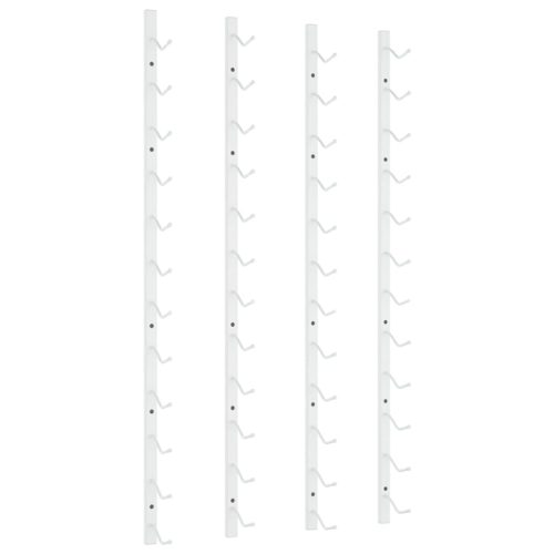  2 db fehér vas falra szerelhető bortartó állvány 12 palacknak