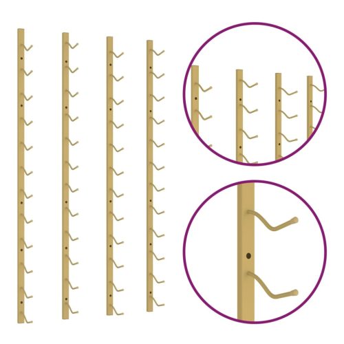  2 db arany vas falra szerelhető bortartó állvány 12 palacknak