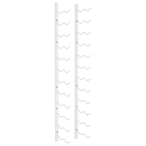  fehér vas falra szerelhető bortartó állvány 24 palacknak