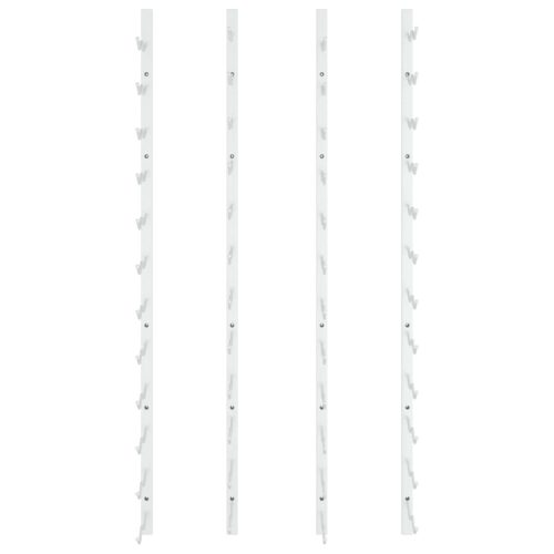  2 db fehér vas falra szerelhető bortartó állvány 24 palacknak