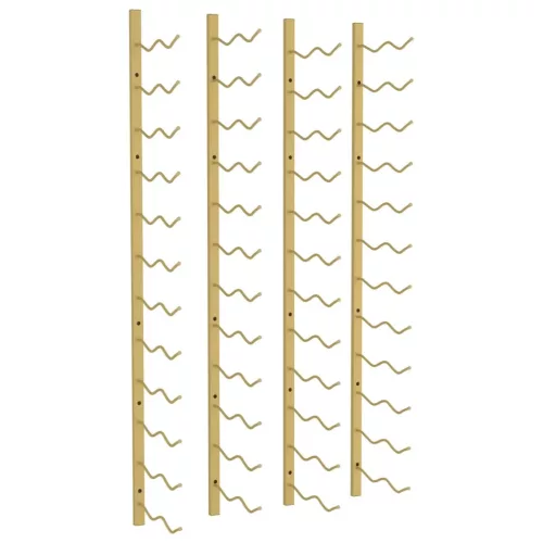  2 db fehér vas falra szerelhető bortartó állvány 24 palacknak