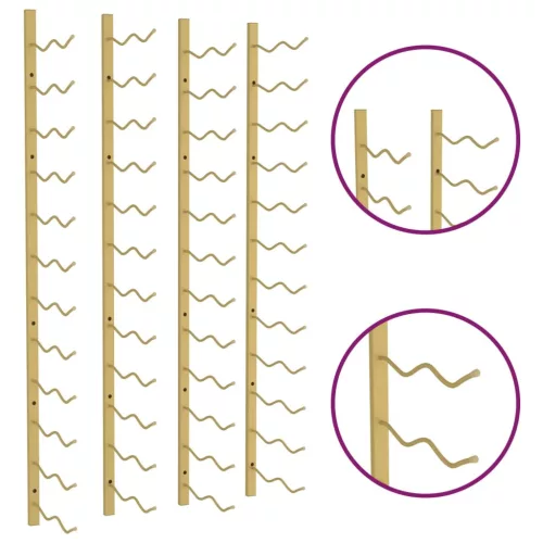  2 db fehér vas falra szerelhető bortartó állvány 24 palacknak
