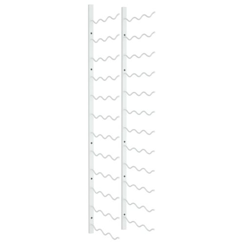  fehér vas falra szerelhető bortartó állvány 36 palacknak