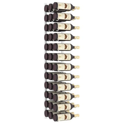  fehér vas falra szerelhető bortartó állvány 36 palacknak