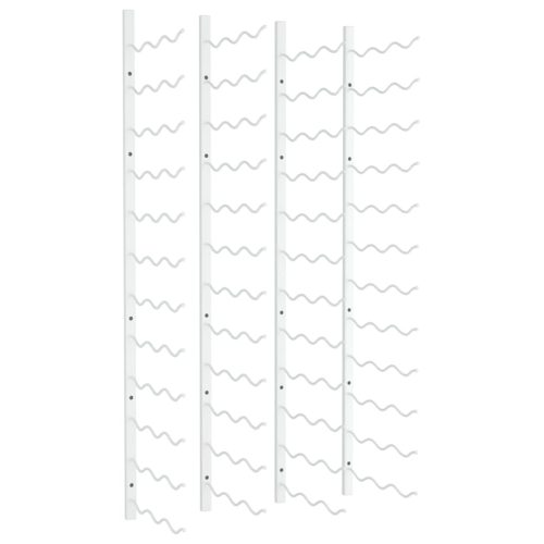  2 db fehér vas falra szerelhető bortartó állvány 36 palacknak