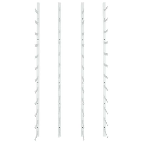  2 db fehér vas falra szerelhető bortartó állvány 36 palacknak