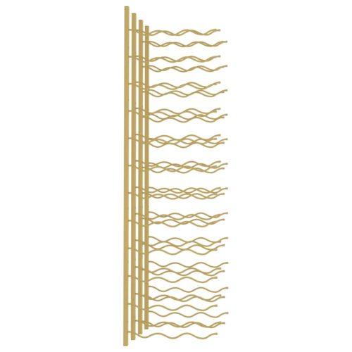  2 db arany vas falra szerelhető bortartó állvány 36 palacknak