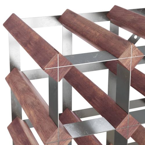  barna tömör fenyőfa bortartó 12 palackhoz