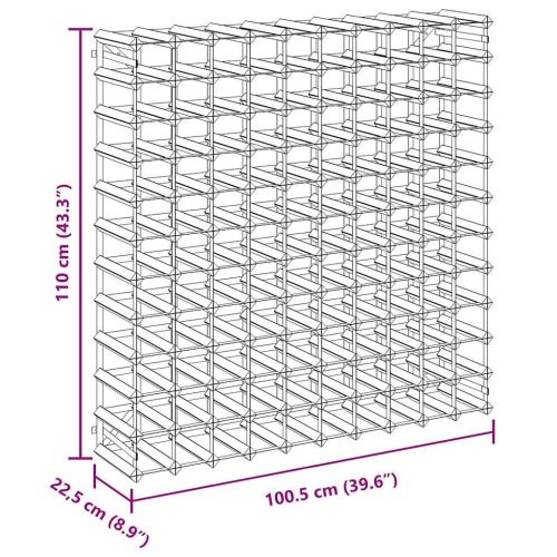  barna tömör fenyőfa bortartó 120 palackhoz