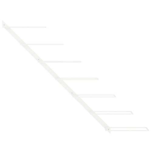  fehér fém falra szerelhető bortartó állvány 7 palacknak