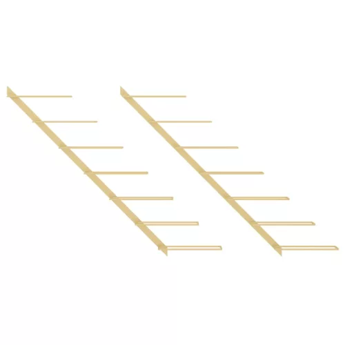  2 db arany fém falra szerelhető bortartó állvány 7 palacknak