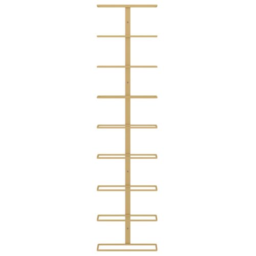  arany vas falra szerelhető bortartó állvány 9 palacknak