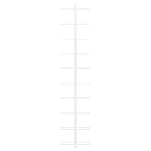  fehér fém falra szerelhető bortartó állvány 10 palacknak