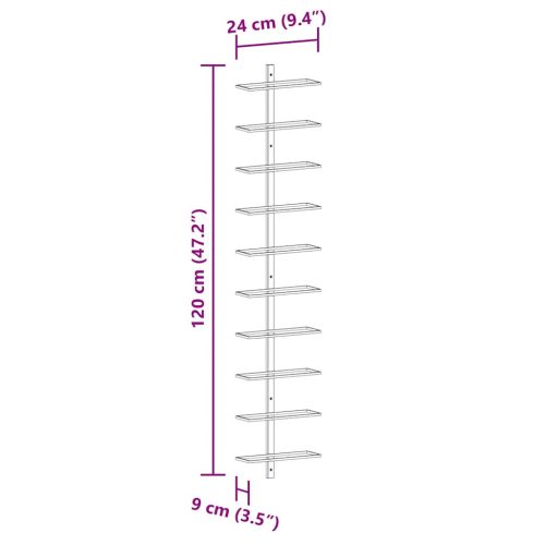  arany fém falra szerelhető bortartó állvány 10 palacknak
