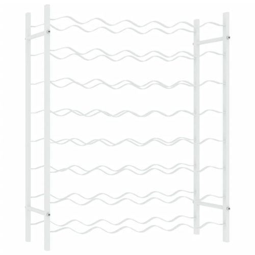  fehér fém bortartó állvány 48 palackhoz