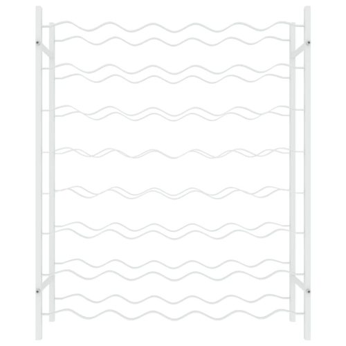  fehér fém bortartó állvány 48 palackhoz