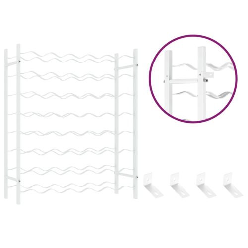  fehér fém bortartó állvány 48 palackhoz