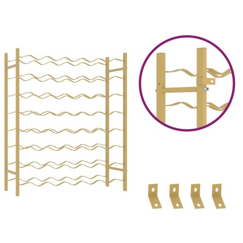  arany fém bortartó állvány 48 palackhoz