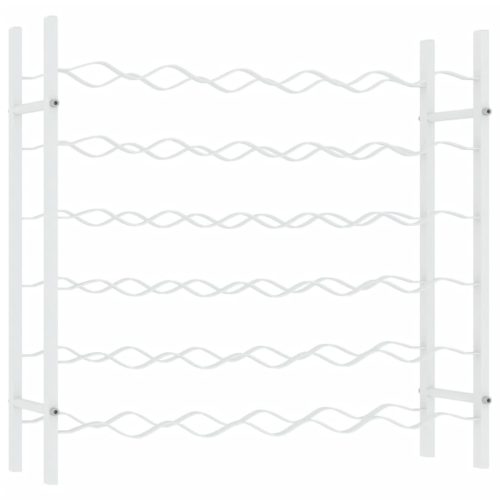  fehér fém bortartó állvány 36 palackhoz