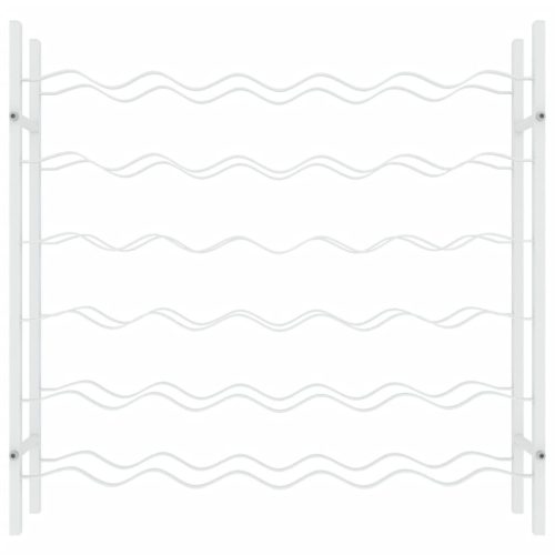  fehér fém bortartó állvány 36 palackhoz