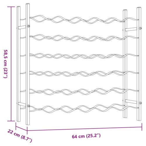  arany fém bortartó állvány 36 palackhoz