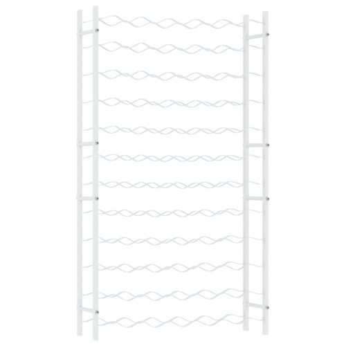  fehér fém bortartó állvány 72 palackhoz