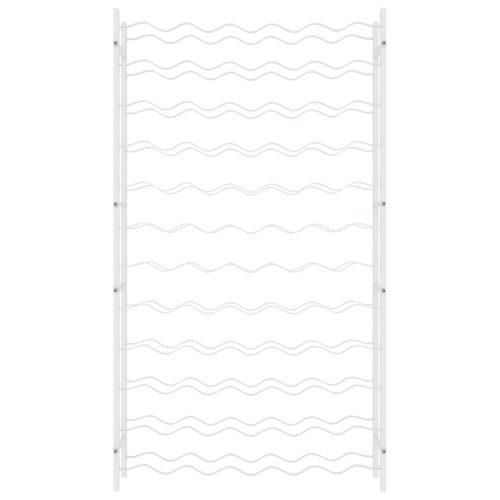  fehér fém bortartó állvány 72 palackhoz