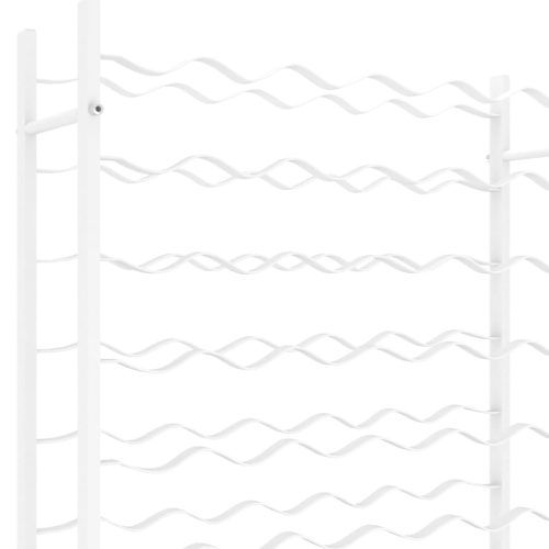  fehér fém bortartó állvány 72 palackhoz