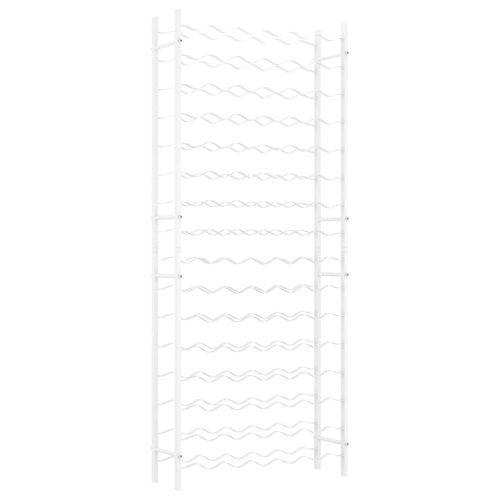  fehér fém bortartó állvány 96 palackhoz