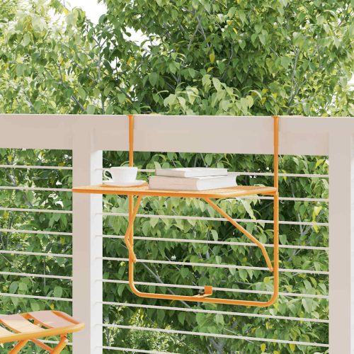  sárga acél erkélyasztal 60 x 40 cm