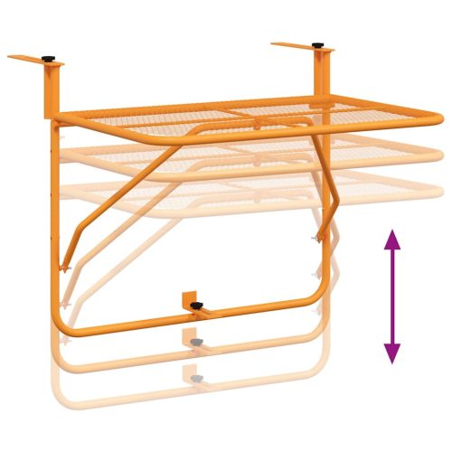  sárga acél erkélyasztal 60 x 40 cm