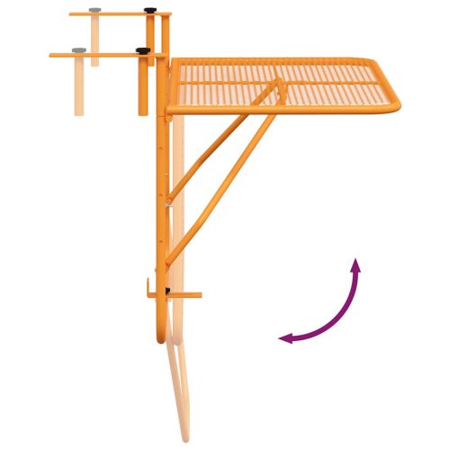  sárga acél erkélyasztal 60 x 40 cm