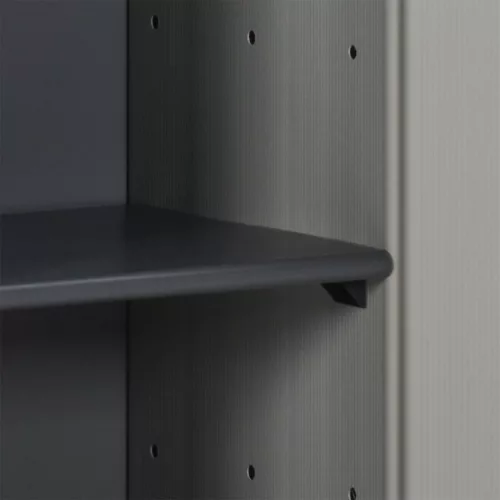  szürke-fekete kerti tárolószekrény 1 polccal 35 x 40 x 85 cm