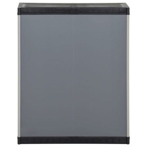  szürke és fekete kerti PP szeméttároló 68 x 40 x 85 cm