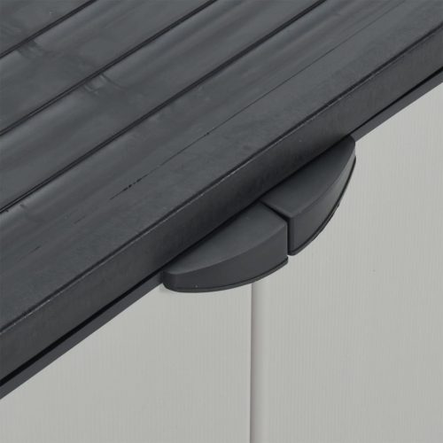  szürke és fekete kerti PP szeméttároló 68 x 40 x 85 cm