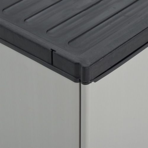  szürke és fekete kerti PP szeméttároló 68 x 40 x 85 cm