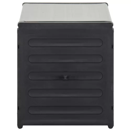  szürke kerti szemetesláda 85 x 34 x 40 cm