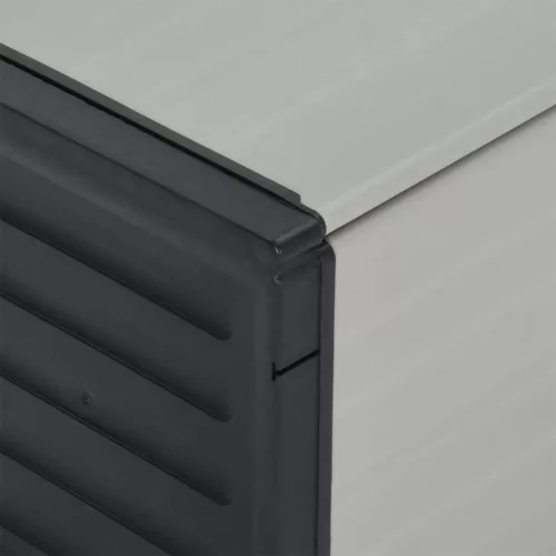  szürke kerti szemetesláda 85 x 34 x 40 cm