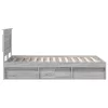  Ágykeret fejtámlával Szürke Sonoma 120 x 200 cm Tömör fenyőfa